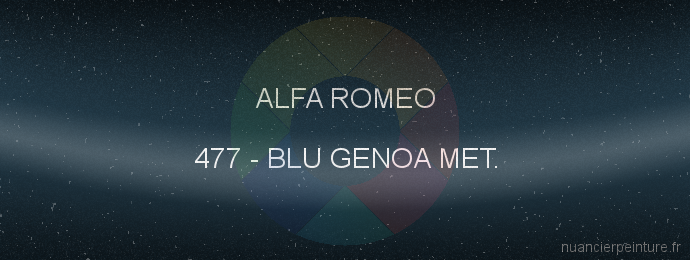 Peinture Alfa Romeo 477 Blu Genoa Met.