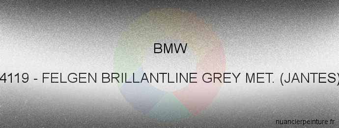 Peinture Bmw 4119 Felgen Brillantline Grey Met. (jantes)