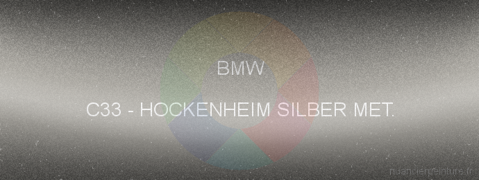 Peinture Bmw C33 Hockenheim Silber Met.