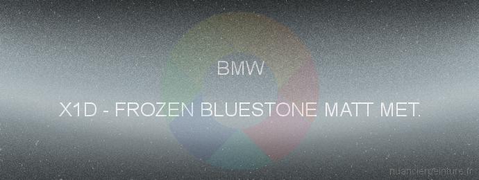 Peinture Bmw X1D Frozen Bluestone Matt Met.