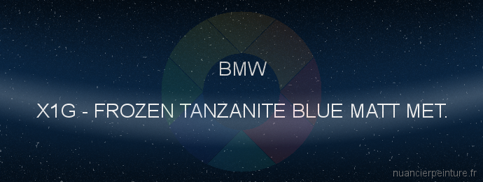 Peinture Bmw X1G Frozen Tanzanite Blue Matt Met.