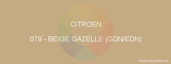 Peinture Citroen 079 Beige Gazelle (gdn/edn)