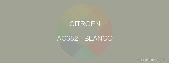 Peinture Citroen AC682 Blanco