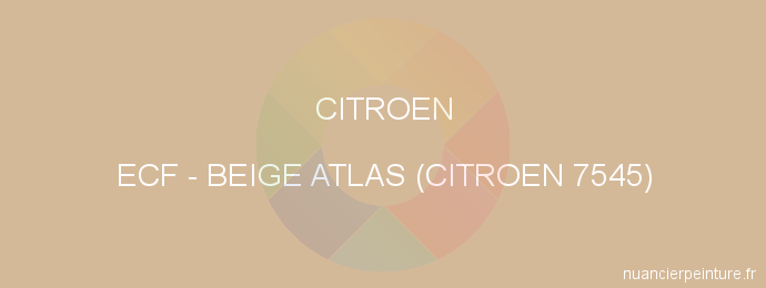 Peinture Citroen ECF Beige Atlas (citroen 7545)