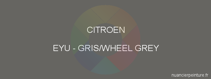 Peinture Citroen EYU Gris/wheel Grey