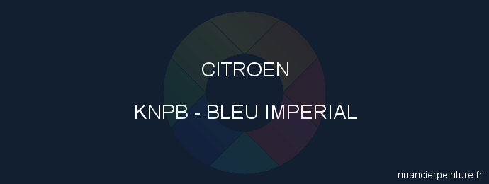 Peinture Citroen KNPB Bleu Imperial