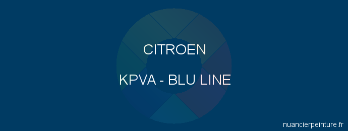 Peinture Citroen KPVA Blu Line