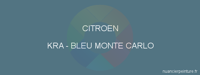 Peinture Citroen KRA Bleu Monte Carlo