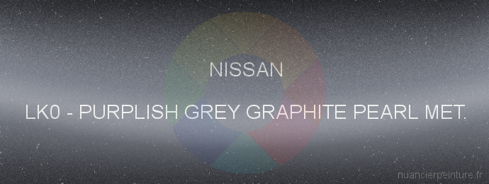 Peinture Nissan LK0 Purplish Grey Graphite Pearl Met.