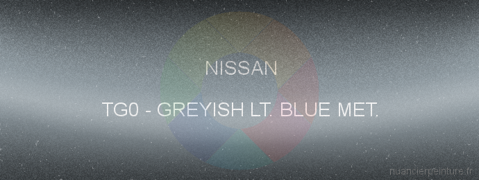 Peinture Nissan TG0 Greyish Lt. Blue Met.