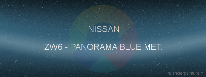 Peinture Nissan ZW6 Panorama Blue Met.