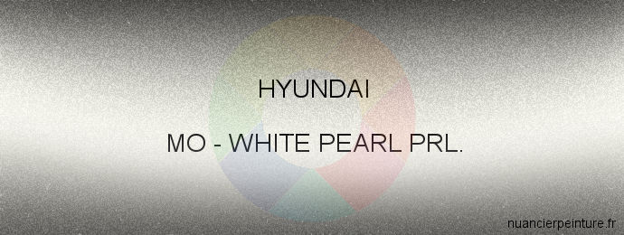 Peinture Hyundai MO White Pearl Prl.