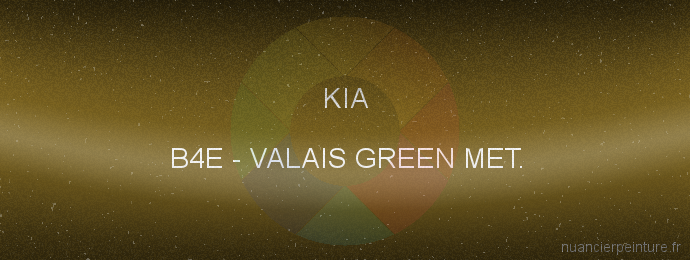 Peinture Kia B4E Valais Green Met.