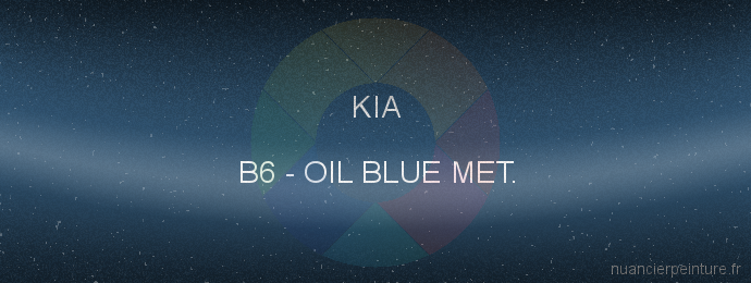 Peinture Kia B6 Oil Blue Met.