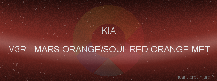 Peinture Kia M3R Mars Orange/soul Red Orange Met.