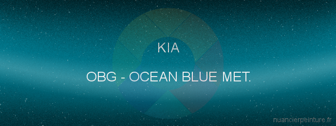 Peinture Kia OBG Ocean Blue Met.