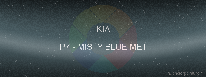 Peinture Kia P7 Misty Blue Met.