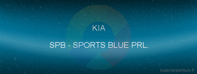 Peinture Kia SPB Sports Blue Prl.