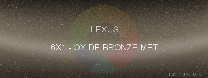 Peinture Lexus 6X1 Oxide Bronze Met.