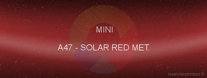 Peinture Mini A47 Solar Red Met.