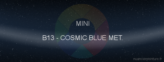 Peinture Mini B13 Cosmic Blue Met.