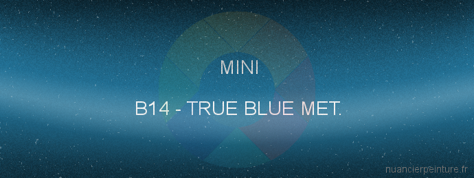 Peinture Mini B14 True Blue Met.