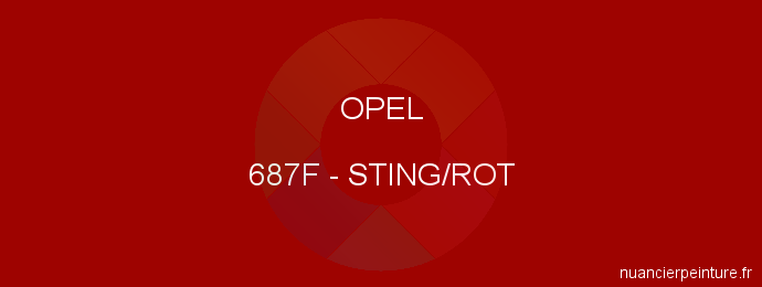 Peinture Opel 687F Sting/rot