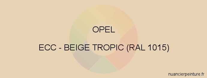 Peinture Opel ECC Beige Tropic (ral 1015)