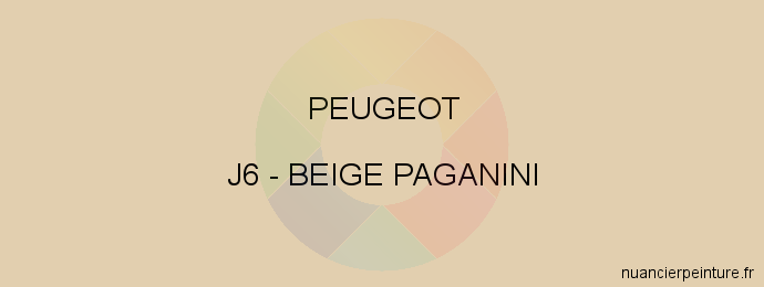 Peinture Peugeot J6 Beige Paganini