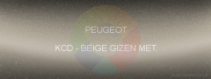 Peinture Peugeot KCD Beige Gizen Met.