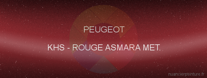 Peinture Peugeot KHS Rouge Asmara Met.