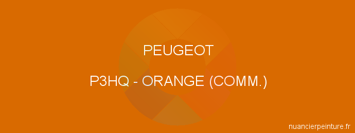 Peinture Peugeot P3HQ Orange (comm.)