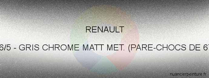 Peinture Renault 676/5 Gris Chrome Matt Met. (pare-chocs De 676)