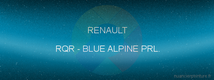 Peinture Renault RQR Blue Alpine Prl.