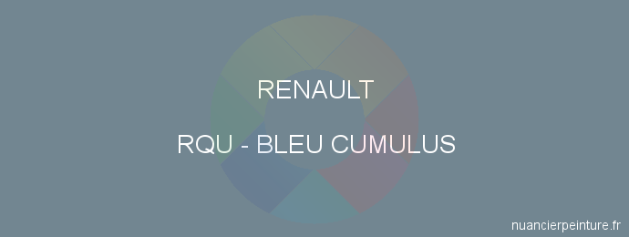 Peinture Renault RQU Bleu Cumulus