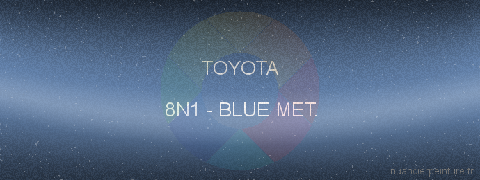 Peinture Toyota 8N1 Blue Met.