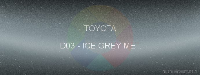 Peinture Toyota D03 Ice Grey Met.