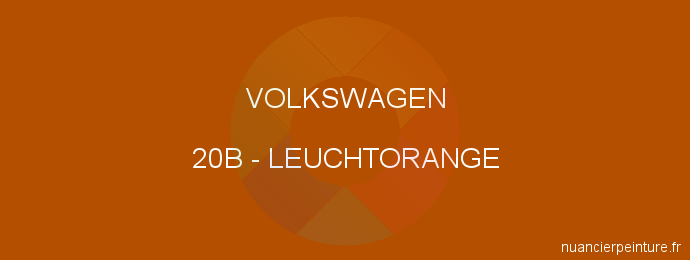 Peinture Volkswagen 20B Leuchtorange