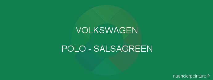 Peinture Volkswagen POLO Salsagreen