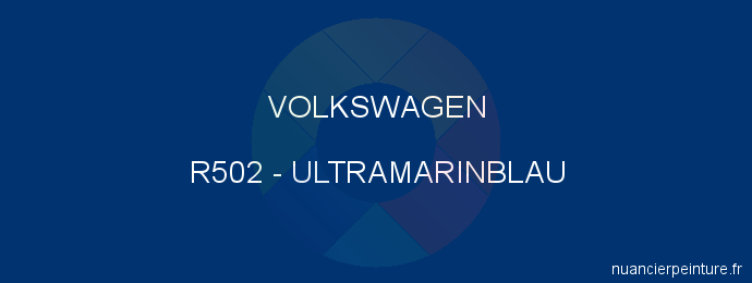 Peinture Volkswagen R502 Ultramarinblau