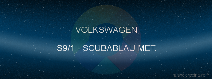 Peinture Volkswagen S9/1 Scubablau Met.