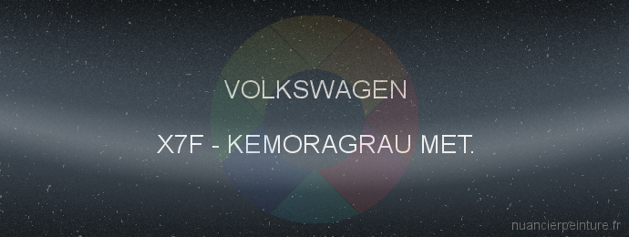 Peinture Volkswagen X7F Kemoragrau Met.