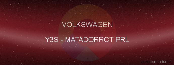 Peinture Volkswagen Y3S Matadorrot Prl