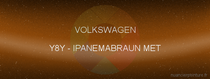 Peinture Volkswagen Y8Y Ipanemabraun Met