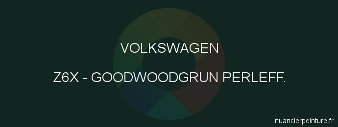 Peinture Volkswagen Z6X Goodwoodgrun Perleff.