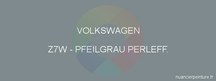 Peinture Volkswagen Z7W Pfeilgrau Perleff.