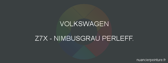 Peinture Volkswagen Z7X Nimbusgrau Perleff.