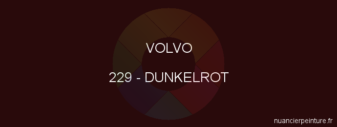 Peinture Volvo 229 Dunkelrot