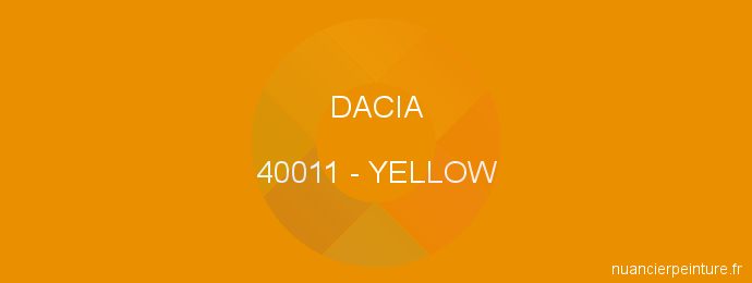 Peinture Dacia 40011 Yellow